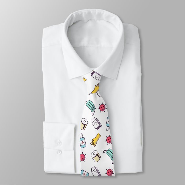 DOCTOR MEDICAL PATTERN TIE (Tied)
