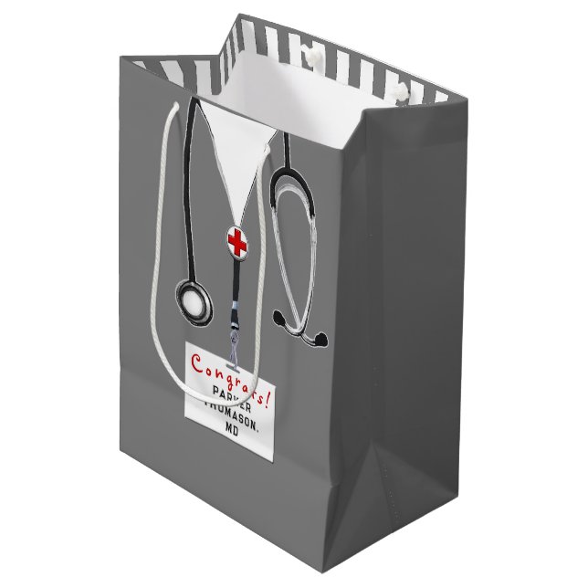 Doctor Medical School Grad Medium Gift Bag (Front Angled)
