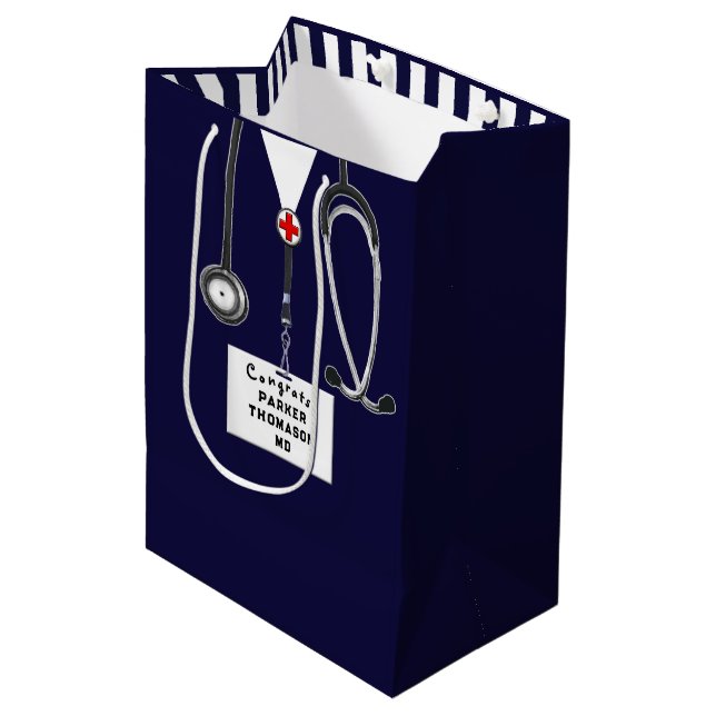 Doctor Medical School Grad Medium Gift Bag (Front Angled)