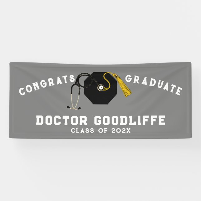 Doctor Medical School Graduation Banner (Horizontal)
