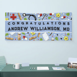 Doctor Medical School Graduation Congrats Banner