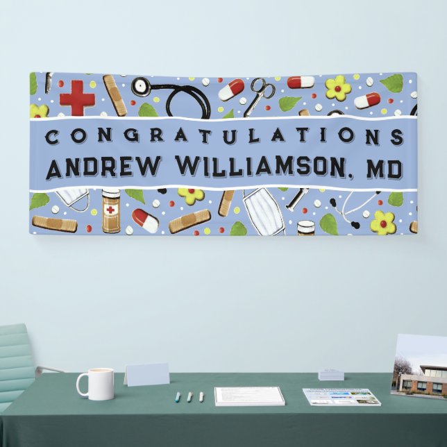 Doctor Medical School Graduation Congrats Banner (Tradeshow)