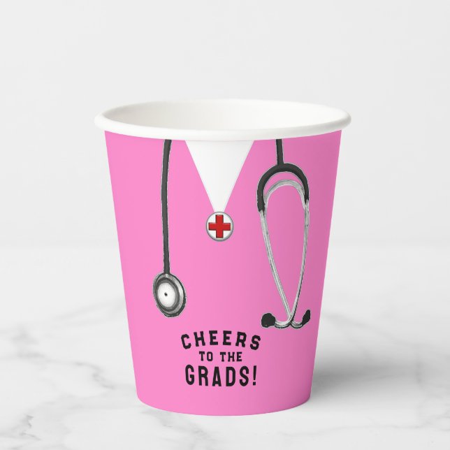 Doctor Medical School Graduation Paper Cups (Front)