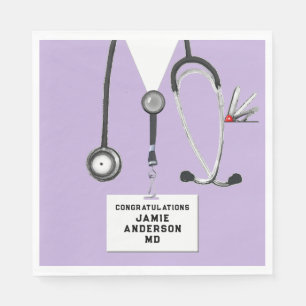 Doctor Medical School Graduation Party Napkins