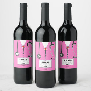Doctor Medical School Graduation Party Wine Label