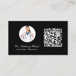 Doctor Minimalist elegant black business card