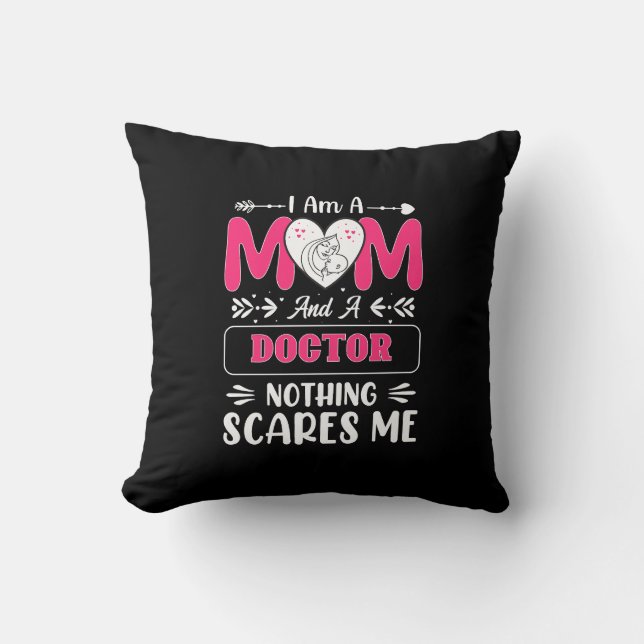 Doctor Mum, Funny Doctor Mum Cushion (Front)