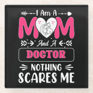 Doctor Mum, Funny Doctor Mum Glass Coaster