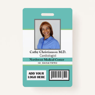 Doctor Name Photo Logo Badge Scanner Code ID Badge