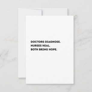 Doctor & Nurse Definition Card – Heartfelt