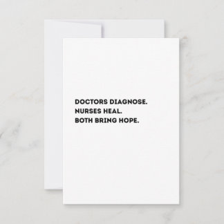 Doctor & Nurse Definition Card – Heartfelt