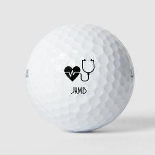 Doctor Nurse Medical  Monogram Art Golf Balls