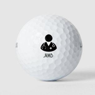 Doctor Nurse Medical  Monogram Art Golf Balls