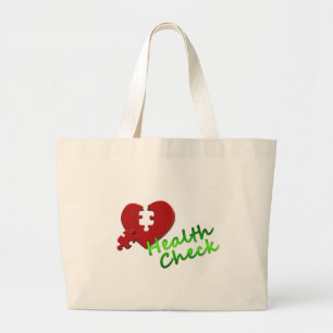 Doctor Nurse Medical Office Business Peace Love Large Tote Bag