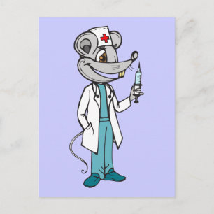 Doctor Nurse Mouse Postcard