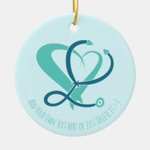 Doctor, nurse, paramedic, emergency gift template ceramic tree decoration