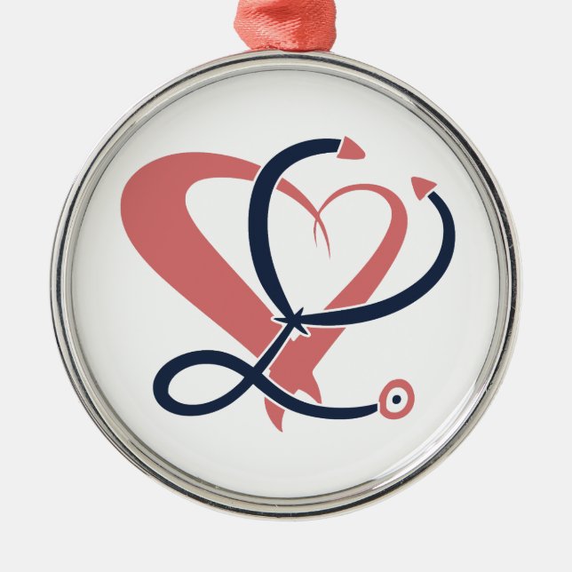 Doctor, nurse, paramedic, emergency gift template metal tree decoration (Front)