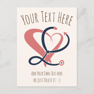 Doctor, nurse, paramedic, emergency gift template postcard