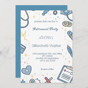 Doctor nurse  retirement invitation   