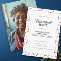 Doctor Nurse Retirement Photo Party Invitation