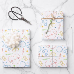 Doctor Nurse Wrapping Paper Sheet