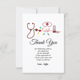 Doctor , Nursing, Medical thank you card