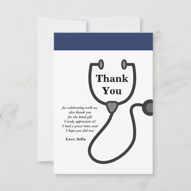 Doctor , Nursing, Medical thank you card (Front)
