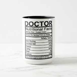 Doctor Nutritional Facts Mug