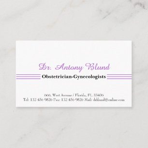 Doctor Obstetrician-Gynaecologists Blue Business C Business Card