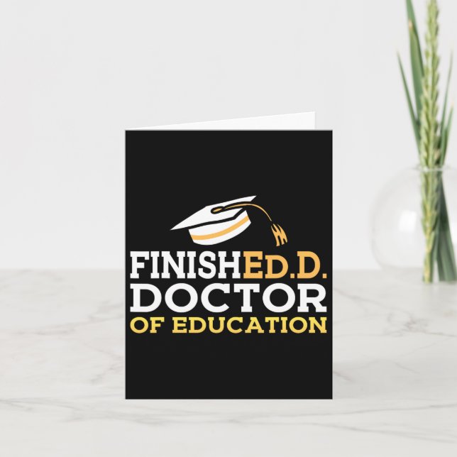 Doctor Of Education Doctoral Degree Graduation 202 Card (Front)