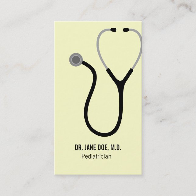 Doctor of Medicine MD Stethoscope Business Card (Front)