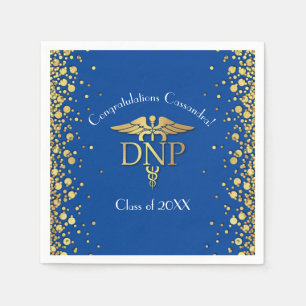 Doctor of Nursing Practice Graduation Blue Gold Napkin
