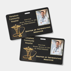 Doctor of Osteopathic Medicine Name Tag ID Badge
