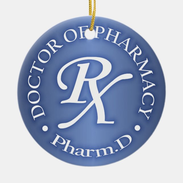 Doctor of Pharmacy Ceramic Tree Decoration (Front)