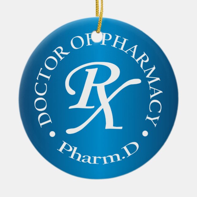 Doctor of Pharmacy Ceramic Tree Decoration (Front)