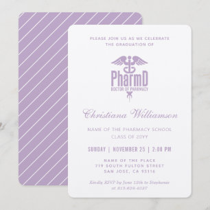 Doctor of Pharmacy PharmD Pharmacy Graduation Invitation