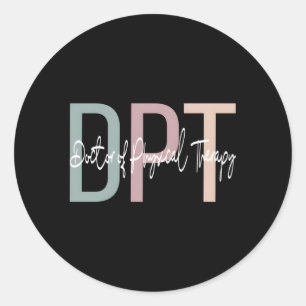 Doctor Of Physical Therapy Boho Dpt Classic Round Sticker
