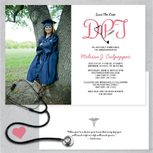 Doctor of Physical Therapy photo graduation Invitation