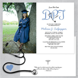 Doctor of Physical Therapy photo graduation Invitation