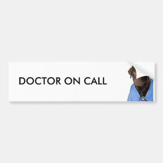 DOCTOR ON CALL BUMPER STICKER