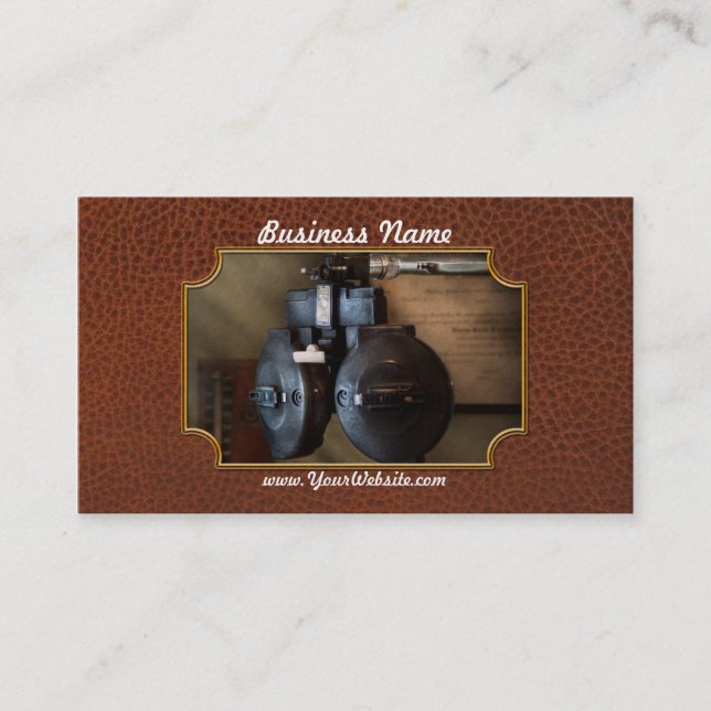 Doctor - Optometry - An old phoropter Business Card (Front)
