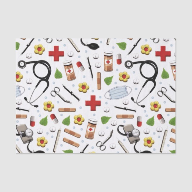Doctor or Nurse Gift Tissue Paper (Front)