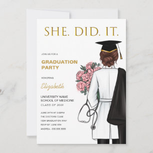 Doctor or Nurse Medical Graduation Invitation