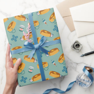 Doctor Pancakes Pale Green Wrapping Paper