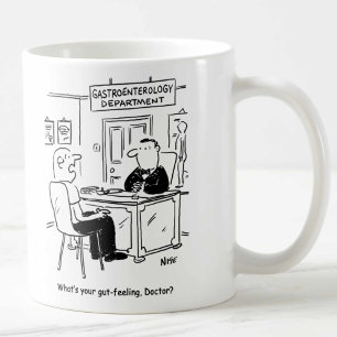 Doctor & Patient in Doctor's Surgery - Gut Feeling Coffee Mug