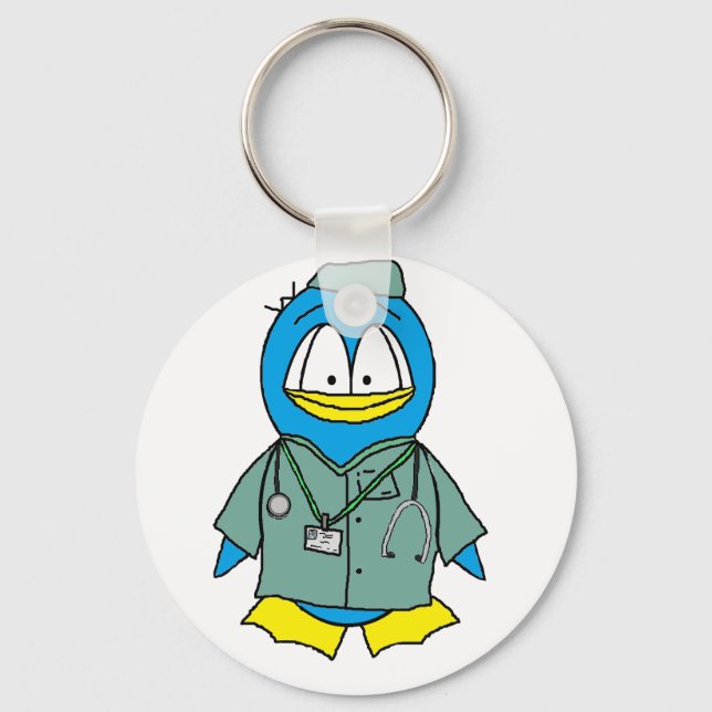 Doctor Penguin Key Ring (Front)