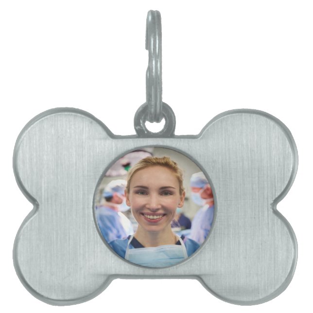 Doctor Photo Customize Personalize Pet ID Tag (Front)