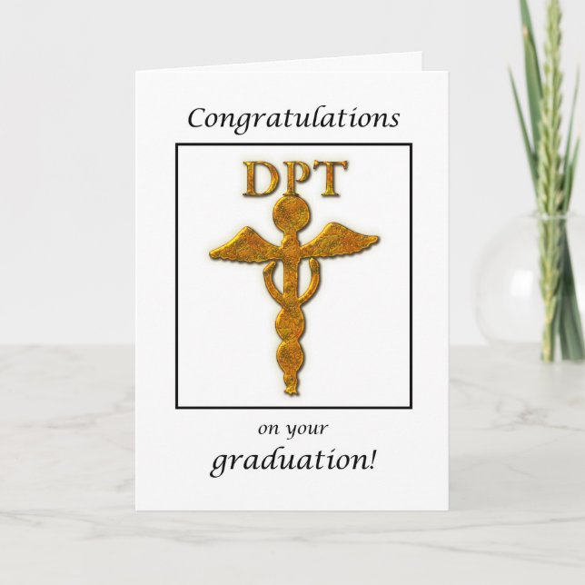 Doctor Physical Therapy Graduation Congratulations Card (Front)