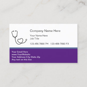 Doctor Physician Stethoscope Medical Hospital Business Card