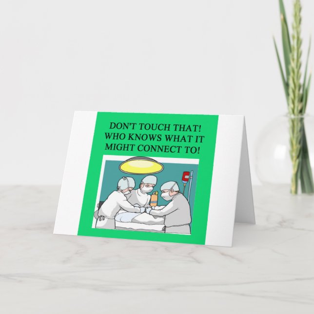 doctor physician surgeon joke card (Front)